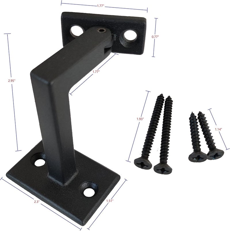 Langdoly Heavy Duty Swivel 𝐙𝐈𝐍𝐂 𝐀𝐋𝐋𝐎𝐘 Handrail Brackets 𝗡𝗢 𝗪𝗘𝗟𝗗𝗜𝗡𝗚, 𝗔𝗡𝗧𝗜-𝗥𝗨𝗦𝗧, Integrated DIE-𝗖𝗔𝗦𝗧𝗜𝗡𝗚 Brackets for Indoor Staircase (Pack of 5) - Image 3